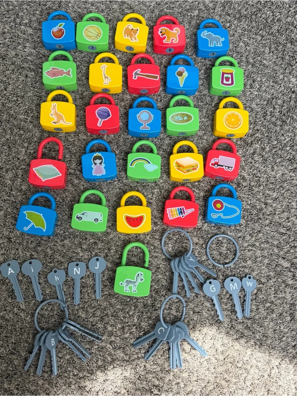 Lakeshore Alphabet Locks & Keys A-Z Complete Set
